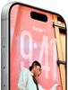 iPhone 17 Pro, Vorderseite, zeigt den iOS 26 Sperrbildschirm, Dynamic Island oben, Actiontaste, Lautstärketasten