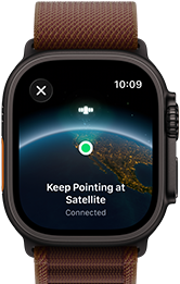 Apple Watch Ultra 4, Titangehäuse, Farbe Schwarz, Satellitenverbindung, rechte Seitenansicht, Digital Crown, erhöhte Seitentaste, Alpine Loop Armband, Farbe Burgunder