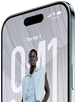 iPhone Air, Vorderseite, Seite, zeigt das All-Screen Display mit Sperrbildschirm