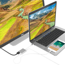 Sie sehen das Produktbild 02 von HyperDrive 4k HDMI 3-in-1 USB-C Hub, silber HyperDrive 4k HDMI 3-in-1 USB-C Hub, silber