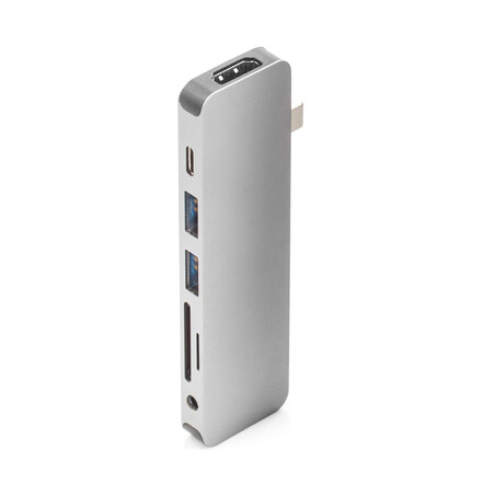 Sie sehen das Produktbild 01 von HyperDrive Solo 7-in-1 USB-C Hub für MacBook, silber> HyperDrive Solo 7-in-1 USB-C Hub für MacBook, silber>