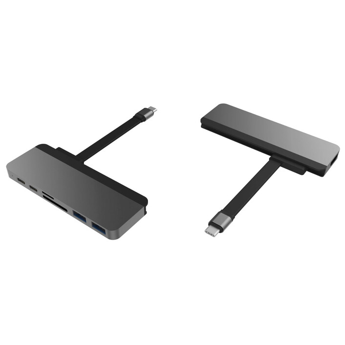 HyperDrive 7-in-2 Duo USB-C Hub, space grau