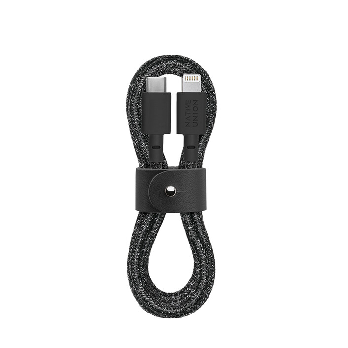 Sie sehen das Produktbild 01 von Native Union Belt Lightning auf USB-C Kabel 1.2m, cosmos/schwarz Native Union Belt Lightning auf USB-C Kabel 1.2m, cosmos/schwarz