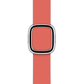 Apple Watch 38/40/41 mm Modernes Lederarmband, zitruspink, groß