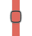 Apple Watch 38/40/41 mm Modernes Lederarmband, zitruspink, groß