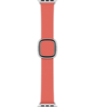 Apple Watch 38/40/41 mm Modernes Lederarmband, zitruspink, groß&gt;