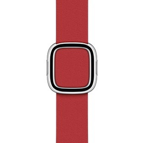 Apple Watch 38/40/41 mm Modernes Lederarmband, scharlachrot, klein