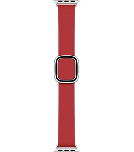 Apple Watch 38/40/41 mm Modernes Lederarmband, scharlachrot, klein&gt;