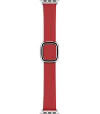 Apple Watch 38/40/41 mm Modernes Lederarmband, scharlachrot, klein&gt;