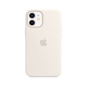 Apple iPhone 12 mini Silikon Case mit MagSafe, weiß
