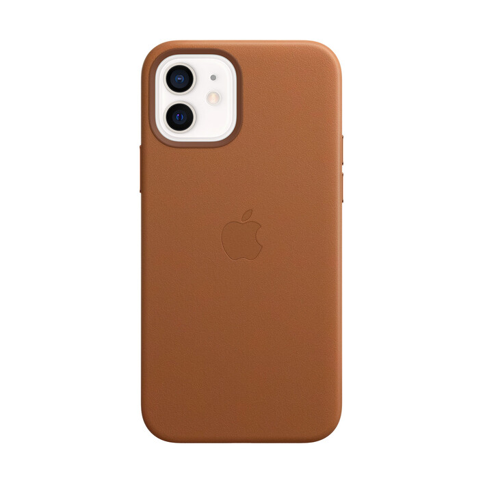 Apple iPhone 12 mini Leder Case mit MagSafe, sattelbraun>