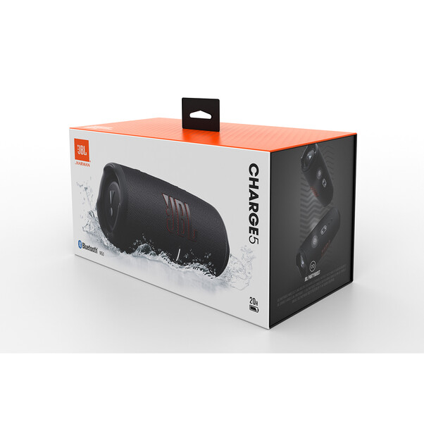 JBL Charge 5, Bluetooth-Lautsprecher, schwarz