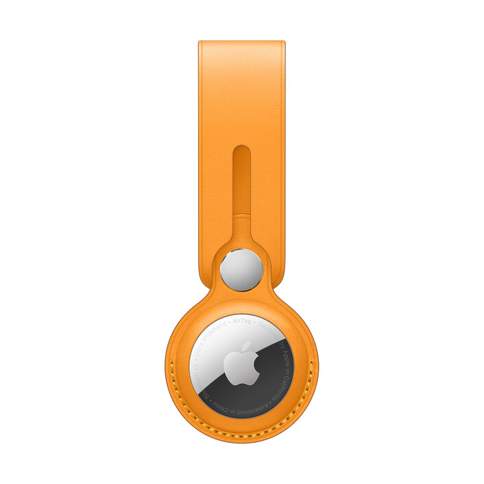 Apple AirTag Anhänger aus Leder, california poppy>
