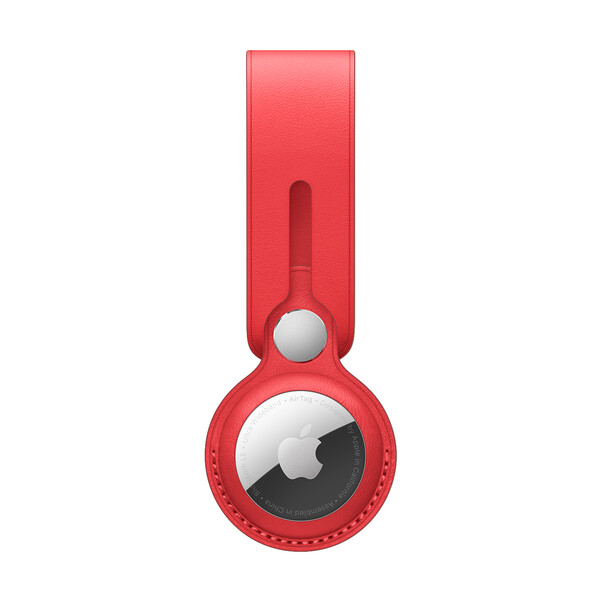Apple AirTag Anhänger aus Leder, (PRODUCT)RED&gt;