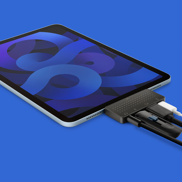 Twelve South StayGo Mini kompakter USB-C Hub, schwarz