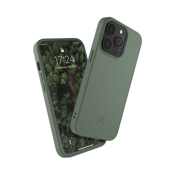 Woodcessories Bio Case antimikrobiell für iPhone 13 Pro, grün&gt;