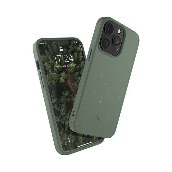 Woodcessories Bio Case antimikrobiell für iPhone 13 Pro, grün>