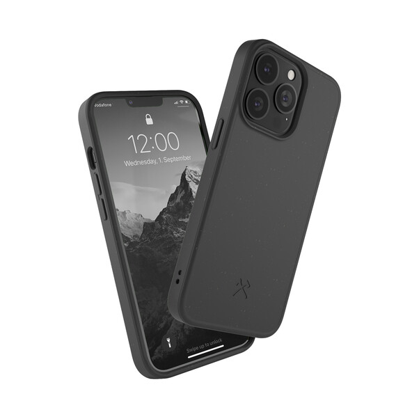 Woodcessories Bio Case antimikrobiell für iPhone 13 Pro, schwarz&gt;