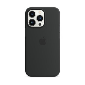 Apple iPhone 13 Pro Silikon Case mit MagSafe, mitternachtschwarz