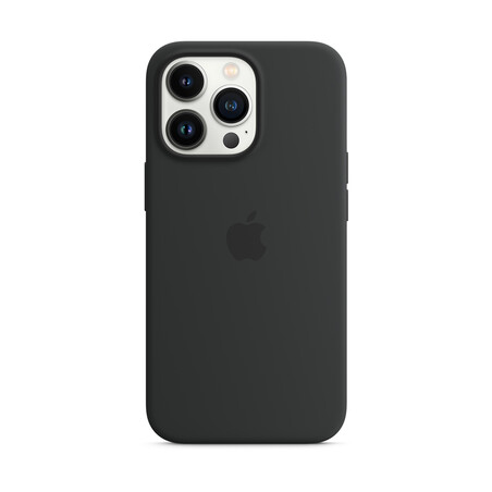 Sie sehen das Produktbild 01 von Apple iPhone 13 Pro Silikon Case mit MagSafe, mitternachtschwarz Apple iPhone 13 Pro Silikon Case mit MagSafe, mitternachtschwarz