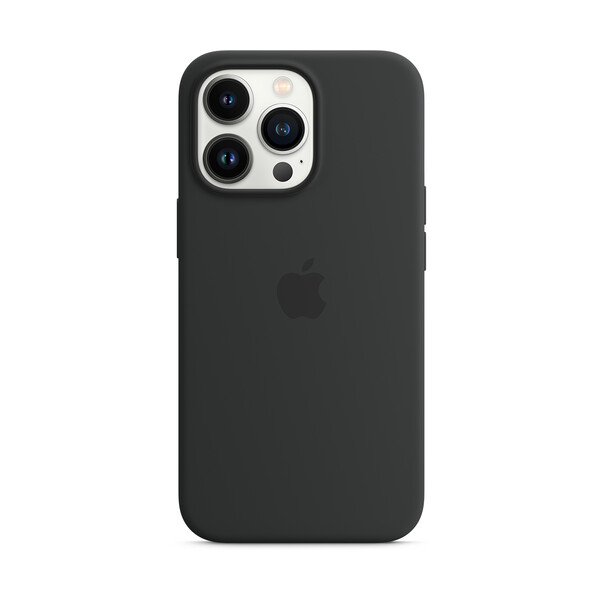 Sie sehen das Produktbild 01 von Apple iPhone 13 Pro Silikon Case mit MagSafe, mitternachtschwarz Apple iPhone 13 Pro Silikon Case mit MagSafe, mitternachtschwarz