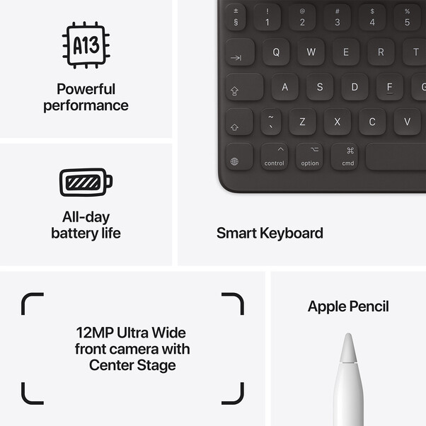 Sie sehen das Produktbild 07 von iPad Wi-Fi, 64GB, space grau, 10.2" (9.Gen.)> iPad Wi-Fi, 64GB, space grau, 10.2" (9.Gen.)>