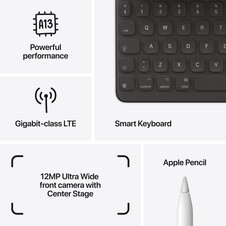 iPad Wi-Fi + Cellular, 256GB, space grau, 10.2" (9.Gen.)