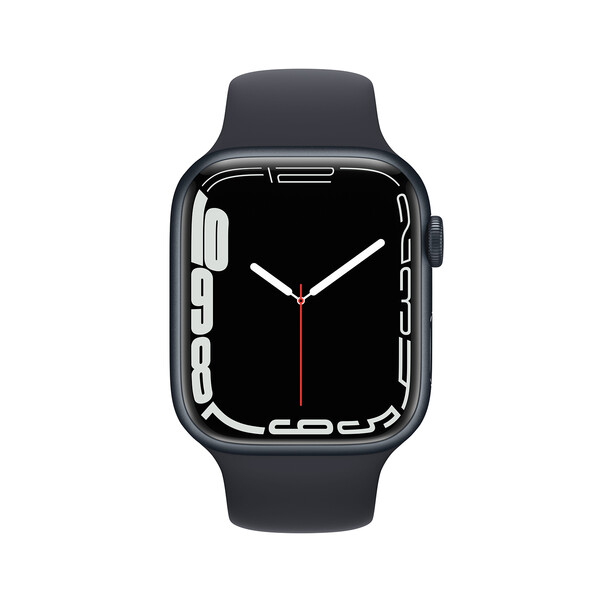 Apple Watch Series 7 GPS, Aluminium mitternacht, 45 mm mit Sportarmband, mitternacht&gt;