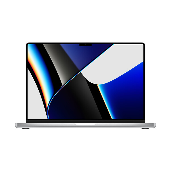 Sie sehen das Produktbild 01 von MacBook Pro 16" mit M1 Pro Chip 10-Core CPU und 16-Core GPU, 512GB SSD, silber > MacBook Pro 16" mit M1 Pro Chip 10-Core CPU und 16-Core GPU, 512GB SSD, silber >