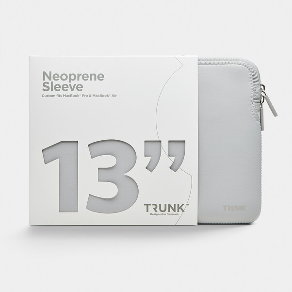 Trunk Neopren Sleeve für MacBook Air/MacBook Pro 13&quot;&quot;, silber