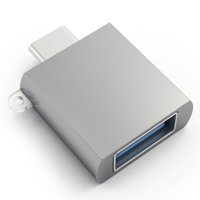 Sie sehen das Produkt Satechi Aluminium Type-C zu Type-A USB Adapter, space grau, Produktbild: 01 Satechi Aluminium Type-C zu Type-A USB Adapter, space grau