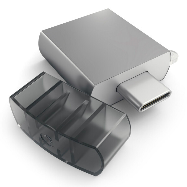 Sie sehen das Produktbild 03 von Satechi Aluminium Type-C zu Type-A USB Adapter, space grau Satechi Aluminium Type-C zu Type-A USB Adapter, space grau