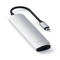 Satechi Type-C Multi-Port 4K, Ethernet Slim Hub, silber