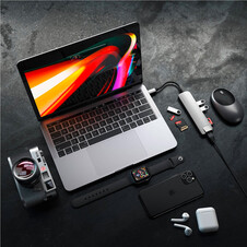 Satechi Type-C Multi-Port 4K, Ethernet Slim Hub, silber