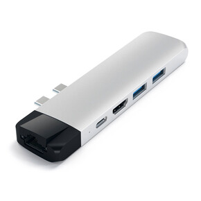 Satechi Type-C Pro Hub 4K HDMI Ethernet, silber &amp;gt;