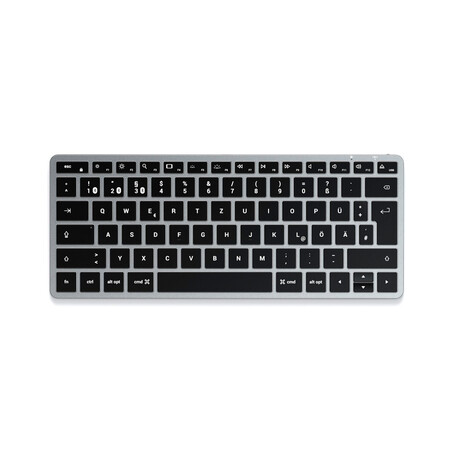 Sie sehen das Produktbild 01 von Satechi Slim X1 Bluetooth Keyboard, dt., space grau Satechi Slim X1 Bluetooth Keyboard, dt., space grau