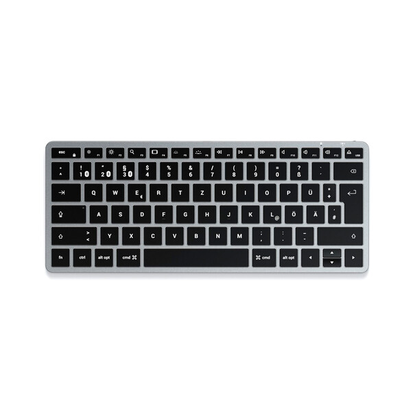 Sie sehen das Produktbild 01 von Satechi Slim X1 Bluetooth Keyboard, dt., space grau Satechi Slim X1 Bluetooth Keyboard, dt., space grau