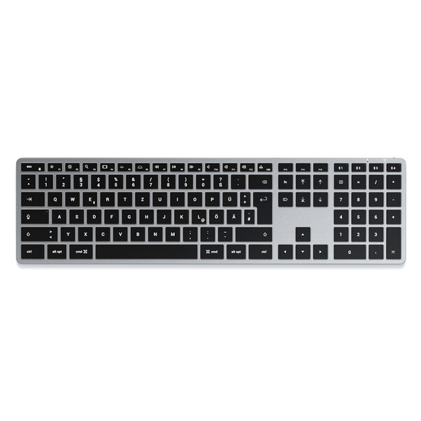 Sie sehen das Produktbild 01 von Satechi Slim X3 Bluetooth Keyboard, dt., space grau Satechi Slim X3 Bluetooth Keyboard, dt., space grau