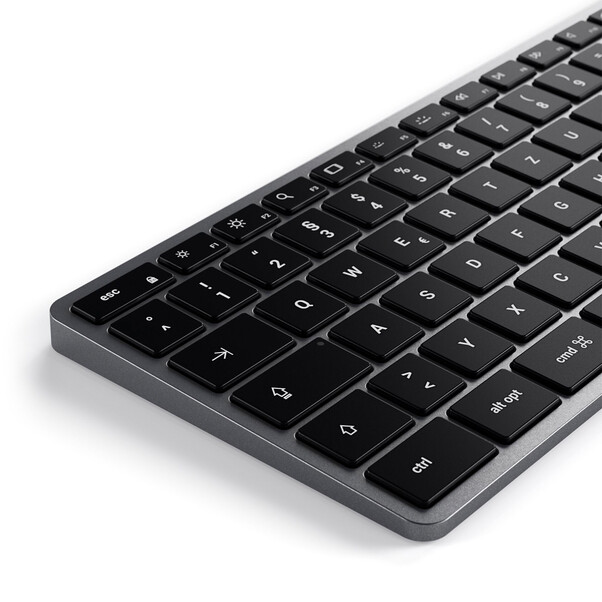 Sie sehen das Produktbild 02 von Satechi Slim X3 Bluetooth Keyboard, dt., space grau Satechi Slim X3 Bluetooth Keyboard, dt., space grau