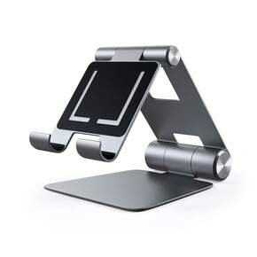 Sie sehen das Produktbild 01 von Satechi faltbare Halterung aus Aluminium, space grau Satechi faltbare Halterung aus Aluminium, space grau