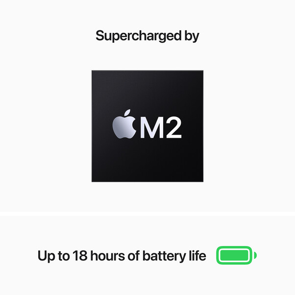Sie sehen das Produktbild 04 von MacBook Air 13" M2 Chip 8-Core CPU und 8-Core GPU, 8GB, 256GB SSD, space grau> MacBook Air 13" M2 Chip 8-Core CPU und 8-Core GPU, 8GB, 256GB SSD, space grau>