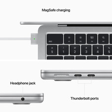 MacBook Air 13" M2 Chip 8-Core CPU und 10-Core GPU, 8GB, 512GB SSD, silber>