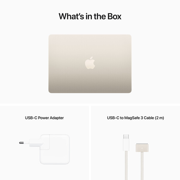 MacBook Air 13&quot; M2 Chip 8-Core CPU und 10-Core GPU, 8GB, 512GB SSD, polarstern&gt;