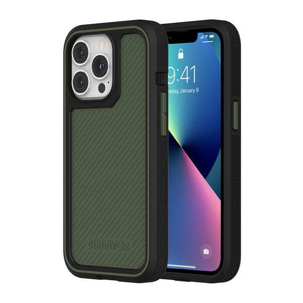 Survivor Earth für iPhone 13 Pro, schwarz-grün&gt;
