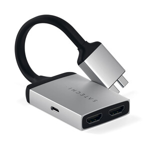 Satechi Type-C Dual zu HDMI Dual 4K 60Hz Adapter, silber