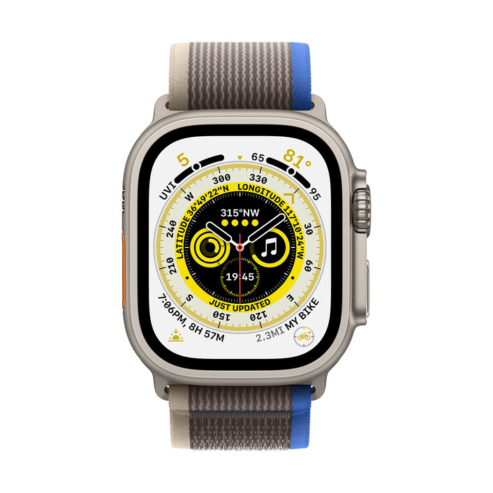 Apple Watch Ultra 49mm, Trailloop, S/M, blau/grau>