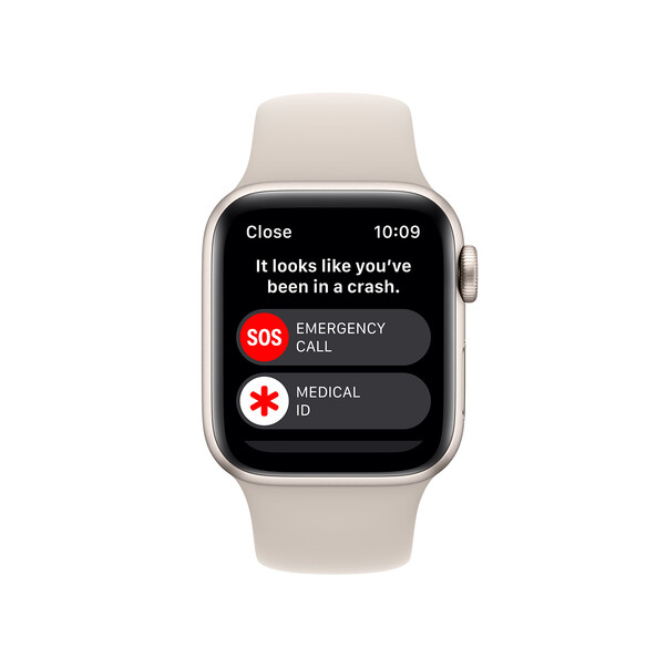 Apple Watch SE GPS, Aluminium polarstern, 44 mm mit Sportarmband, polarstern>