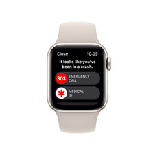 Apple Watch SE GPS, Aluminium polarstern, 44 mm mit Sportarmband, polarstern>