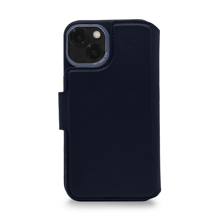 Decoded MagSafe Leder 2-in-1 Wallet Case und Backcover für iPhone 14 Plus, blau >