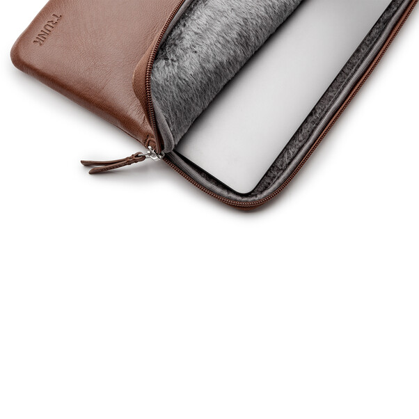 Trunk Leder Sleeve für MacBook Air/MacBook Pro 13", braun